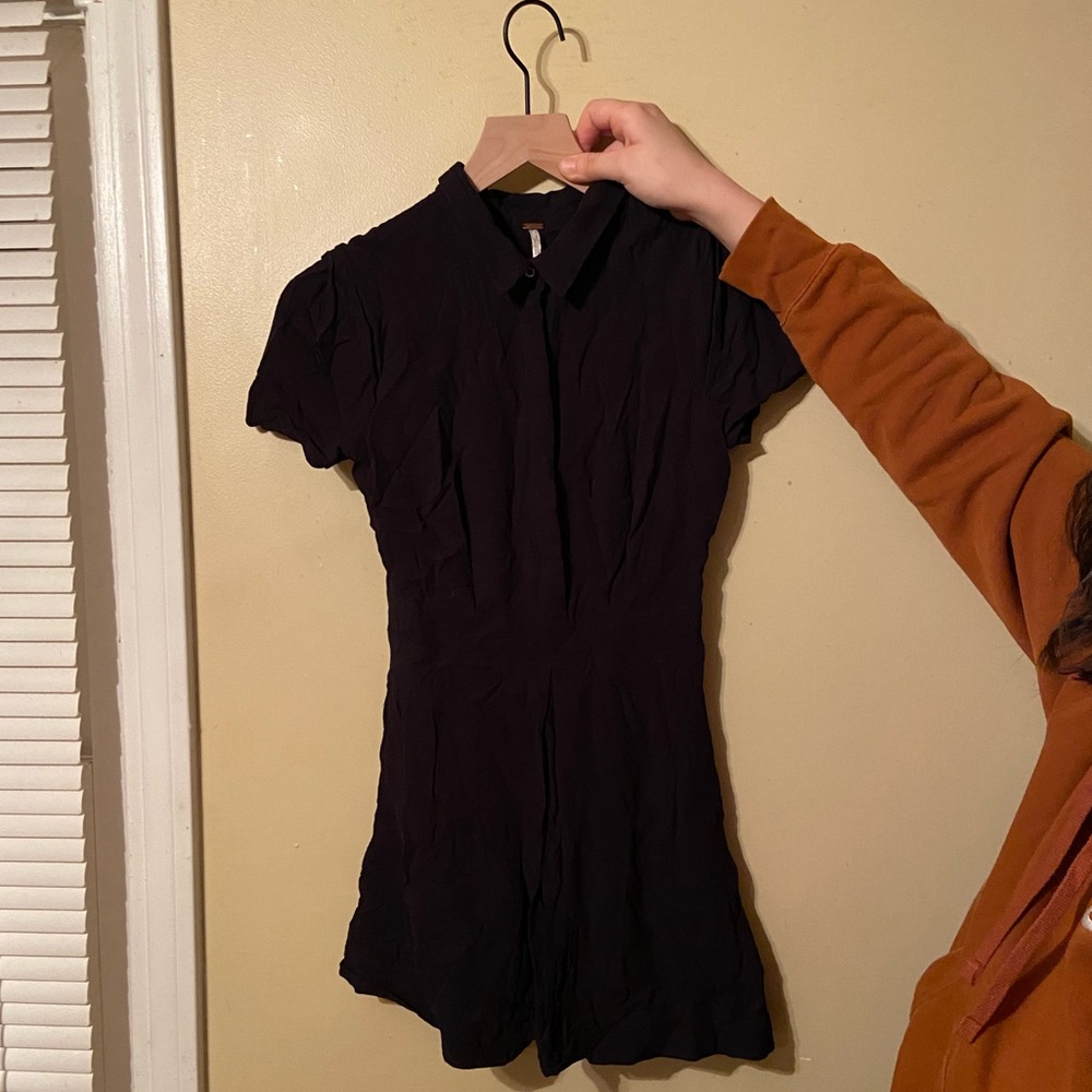 Free People Collared Mini Dress